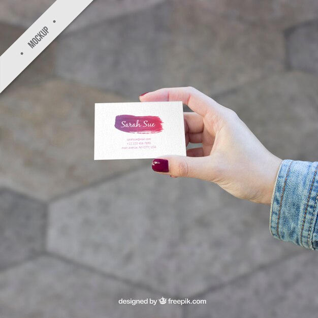 Künstlerische Visitenkarte Mockup