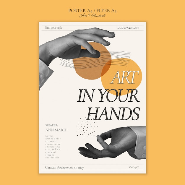 Kunst und Handwerk Poster Vorlage