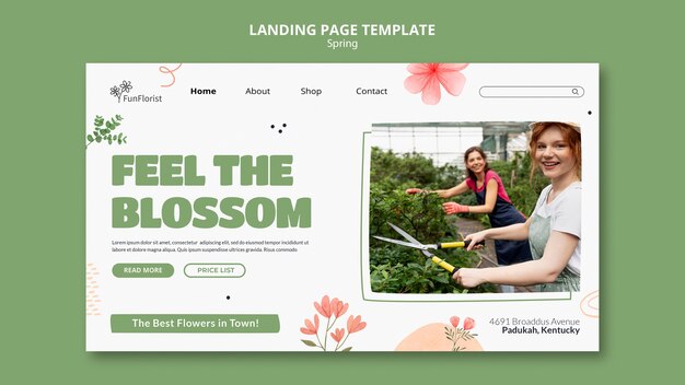 Landing Page für die Frühlingssaison