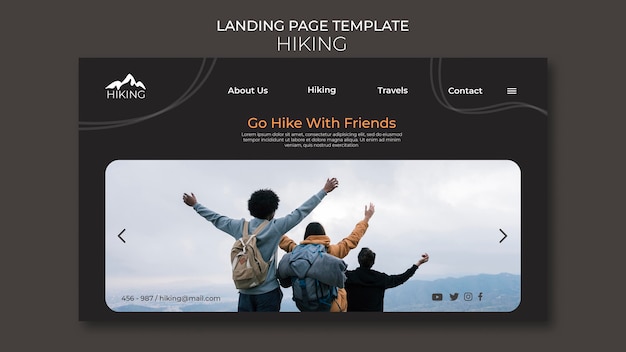 Landing Page Wandern Anzeigenvorlage