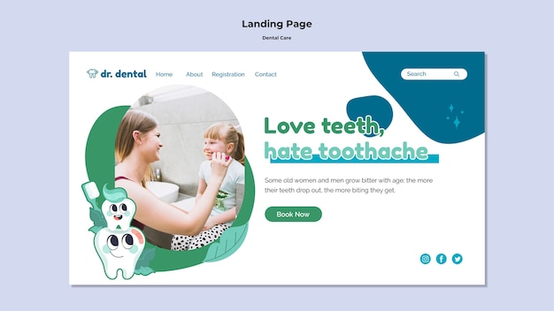 Landing Page zur Lösung von Zahnschmerzen