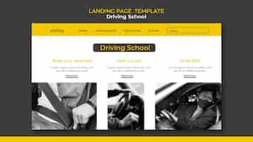 Kostenlose PSD landingpage der fahrschule