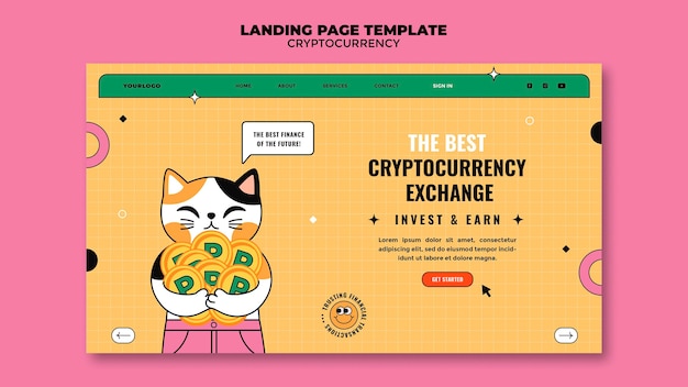 Landingpage der kryptowährungsbörse
