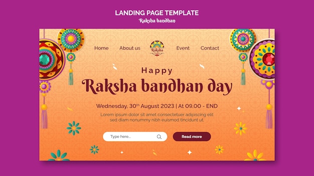 Landingpage der raksha-bandhan-feier