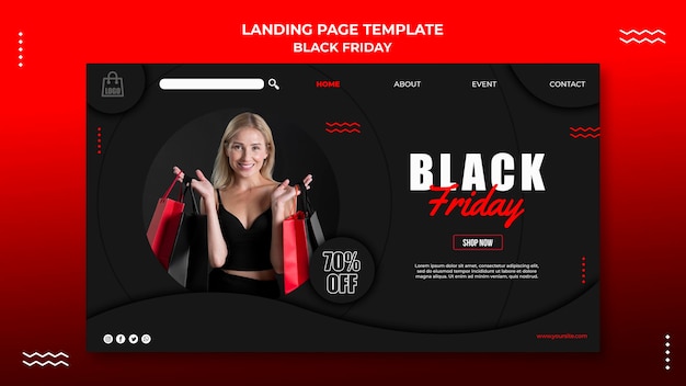 Landingpage für black friday sale