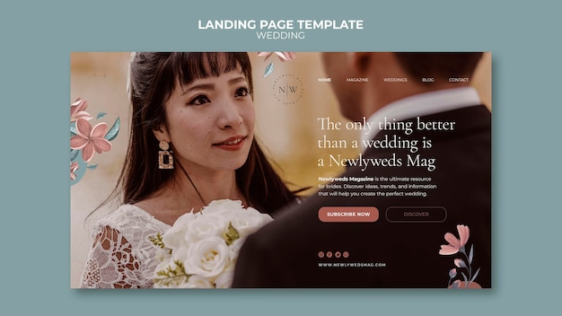 Landingpage für blumenhochzeit