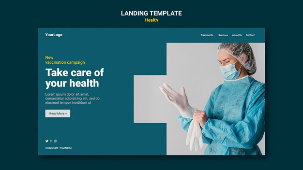 Landingpage für das Gesundheitswesen