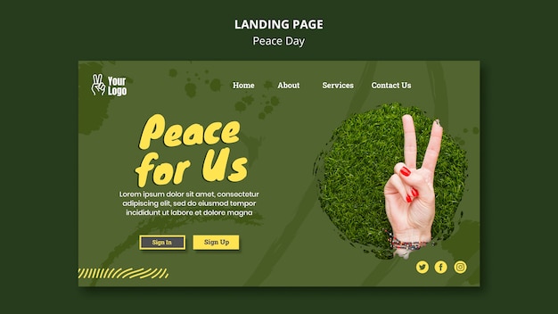 Landingpage für den Weltfriedenstag