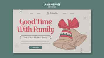 Kostenlose PSD landingpage für die weihnachtsfeier