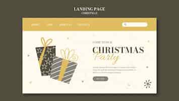 Kostenlose PSD landingpage für die weihnachtsfeier