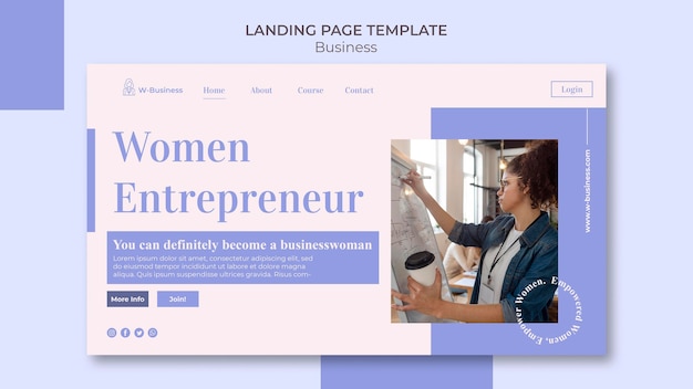 Landingpage für Frauen in der Wirtschaft