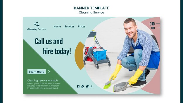 Landingpage für Hausreinigungsunternehmen