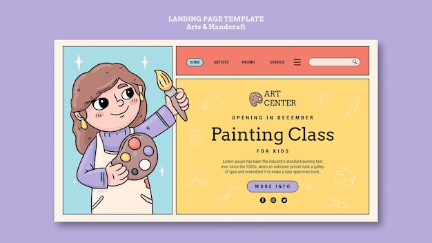 Landingpage für kunst und handwerk