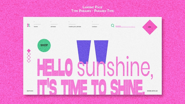 Landingpage für Typphrasen