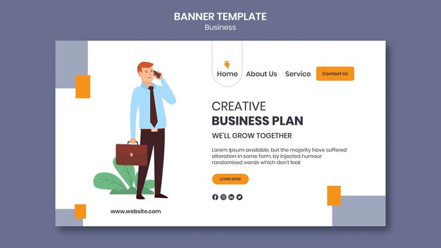 Landingpage für Unternehmen mit kreativem Businessplan
