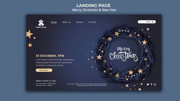 Landingpage für Weihnachten und Neujahr