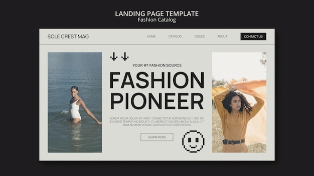 Landingpage-vorlage der modekollektion