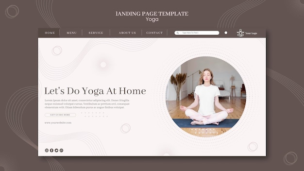 Landingpage-Vorlage des Yoga-Konzepts