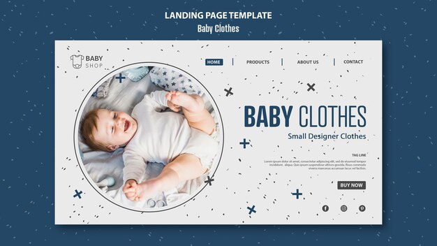 Landingpage-Vorlage für Babykleidung