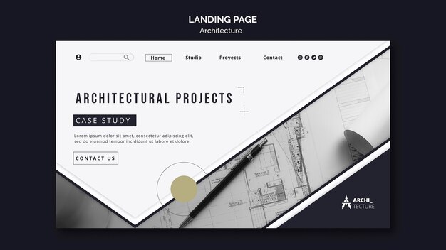 Landingpage-Vorlage für das Architekturkonzept