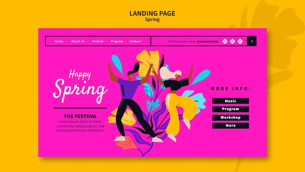 Landingpage-Vorlage für das Frühlingsfest