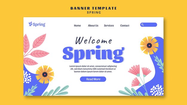 Landingpage-Vorlage für die Frühlingssaison