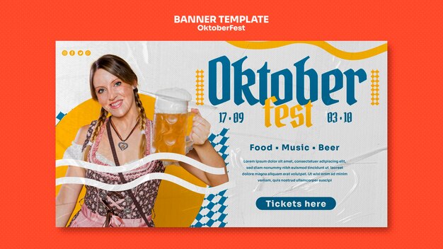 Landingpage-Vorlage für die Oktoberfest-Feier