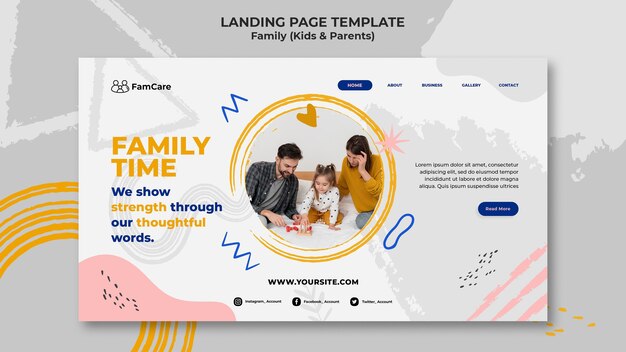 Landingpage-Vorlage für Familienzeit