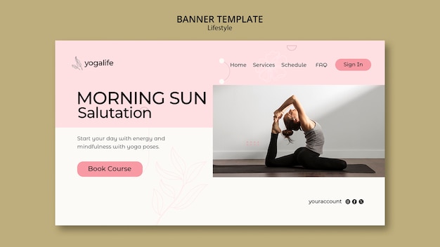 Landingpage-Vorlage für Flat-Design-Lifestyle