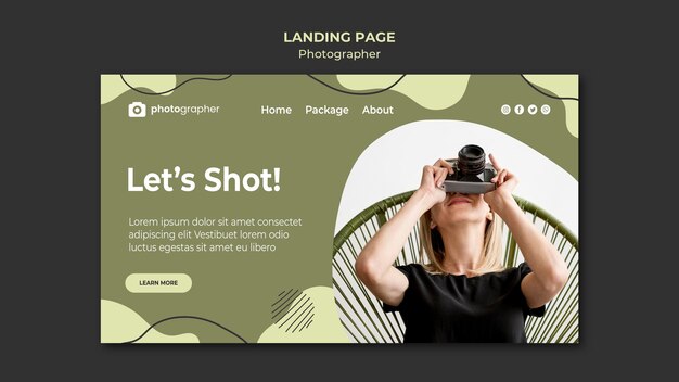 Landingpage-Vorlage für Fotografen