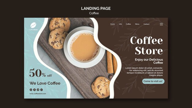 Landingpage-Vorlage für Kaffeestuben