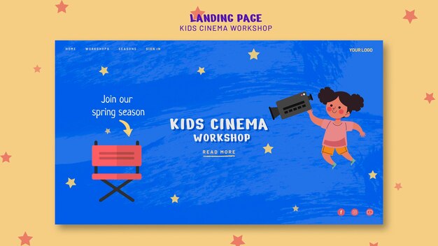 Landingpage-Vorlage für Kinderkino