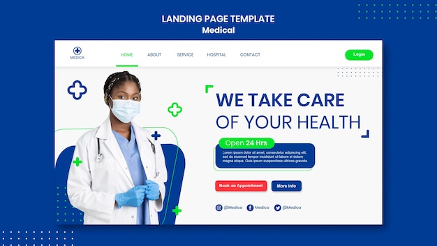 Landingpage-Vorlage für medizinische Hilfe