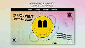 Kostenlose PSD landingpage-vorlage für musikfestivals