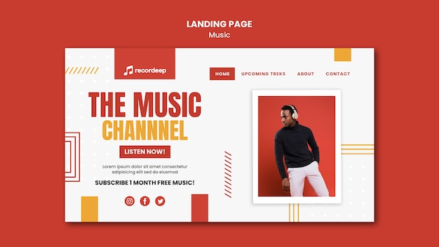 Landingpage-Vorlage für Musikkonzept