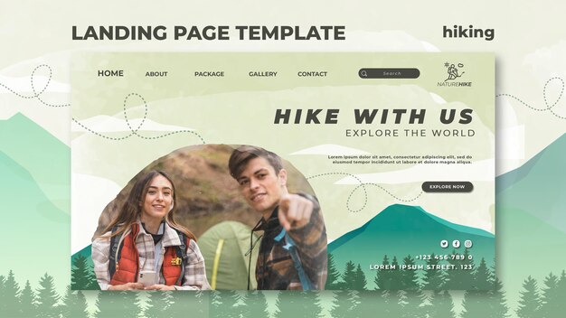Landingpage-Vorlage für Naturwanderungen