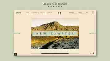 Kostenlose PSD landingpage-vorlage für reisen