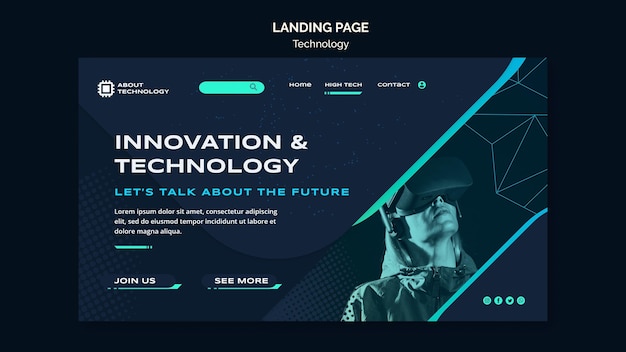 Landingpage-Vorlage für virtuelle Realität