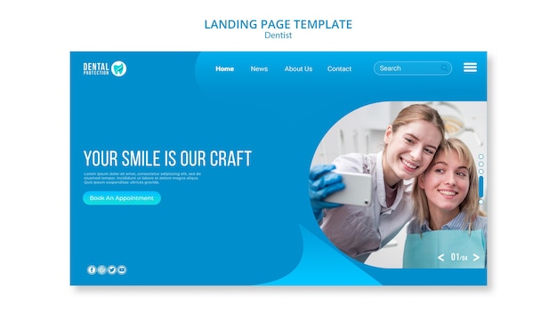 Landingpage-Vorlage für Zahnärzte