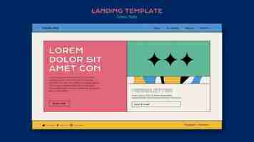 Kostenlose PSD landingpage-vorlage im comic-stil