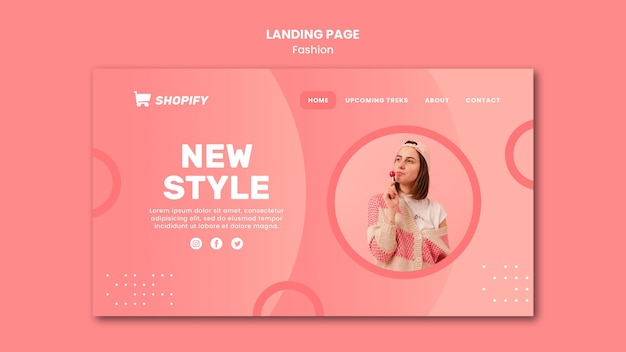 Landingpage-vorlage im neuen stil