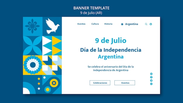 Landingpage zum argentinischen unabhängigkeitstag