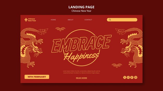 Landingpage zur feier des chinesischen neujahrs