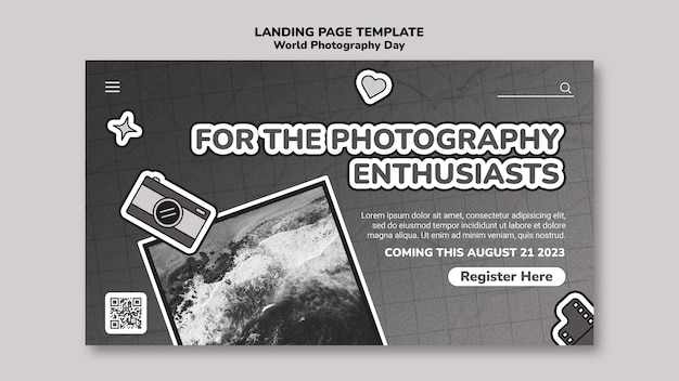 Landingpage zur feier des fotografie-tages