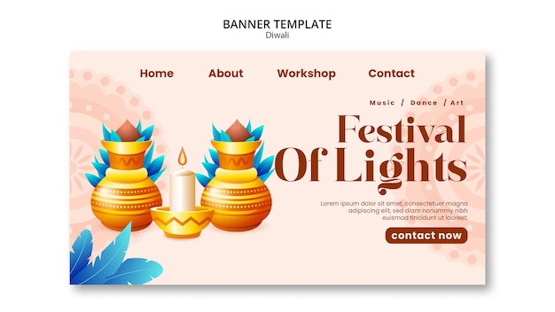 Landingpage zur feier des lichterfests