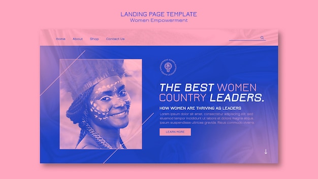 Landingpage zur stärkung von frauen