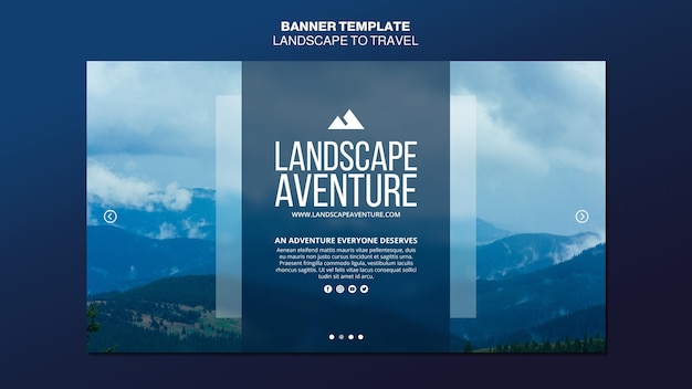 Landschaft für Reisekonzept-Bannerschablone