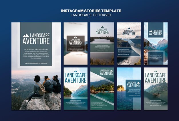 Landschaft für Reisekonzept Instagram Geschichten Vorlage