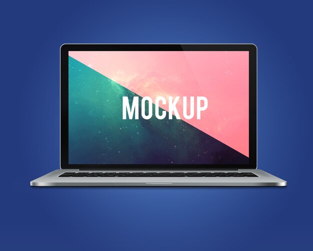 Laptop Frontalansicht mock up