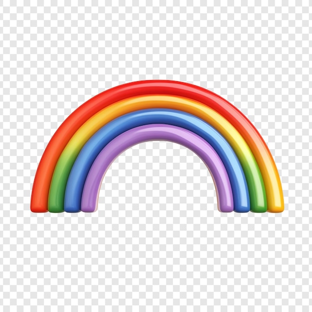 Lebendige 3D-Regenbogen-Illustration Ein farbenfroher Bogen der Freude